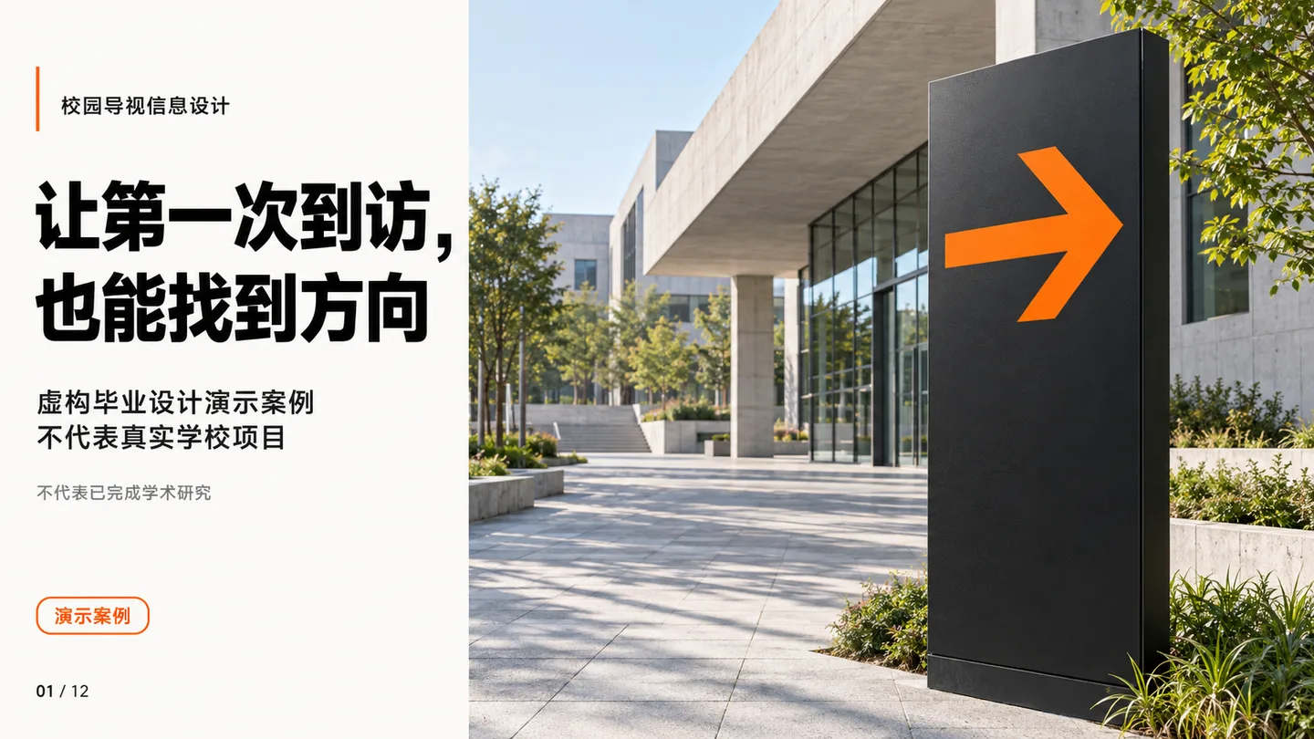 BerryDeck 校园导视设计答辩封面:让第一次到访也能找到方向