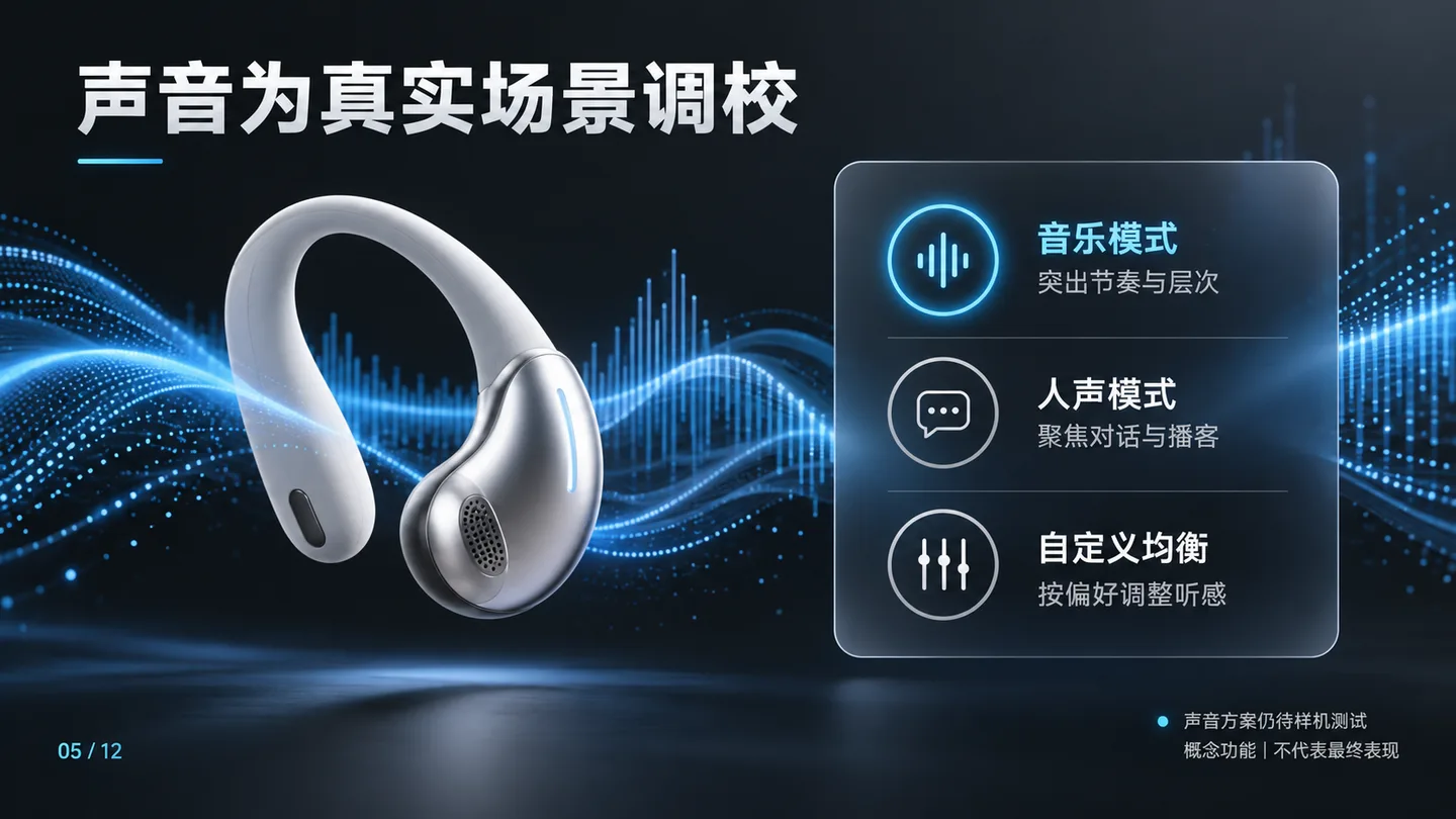 澄声 Air · 耳机新品介绍，第 5 页：把功能放进使用场景