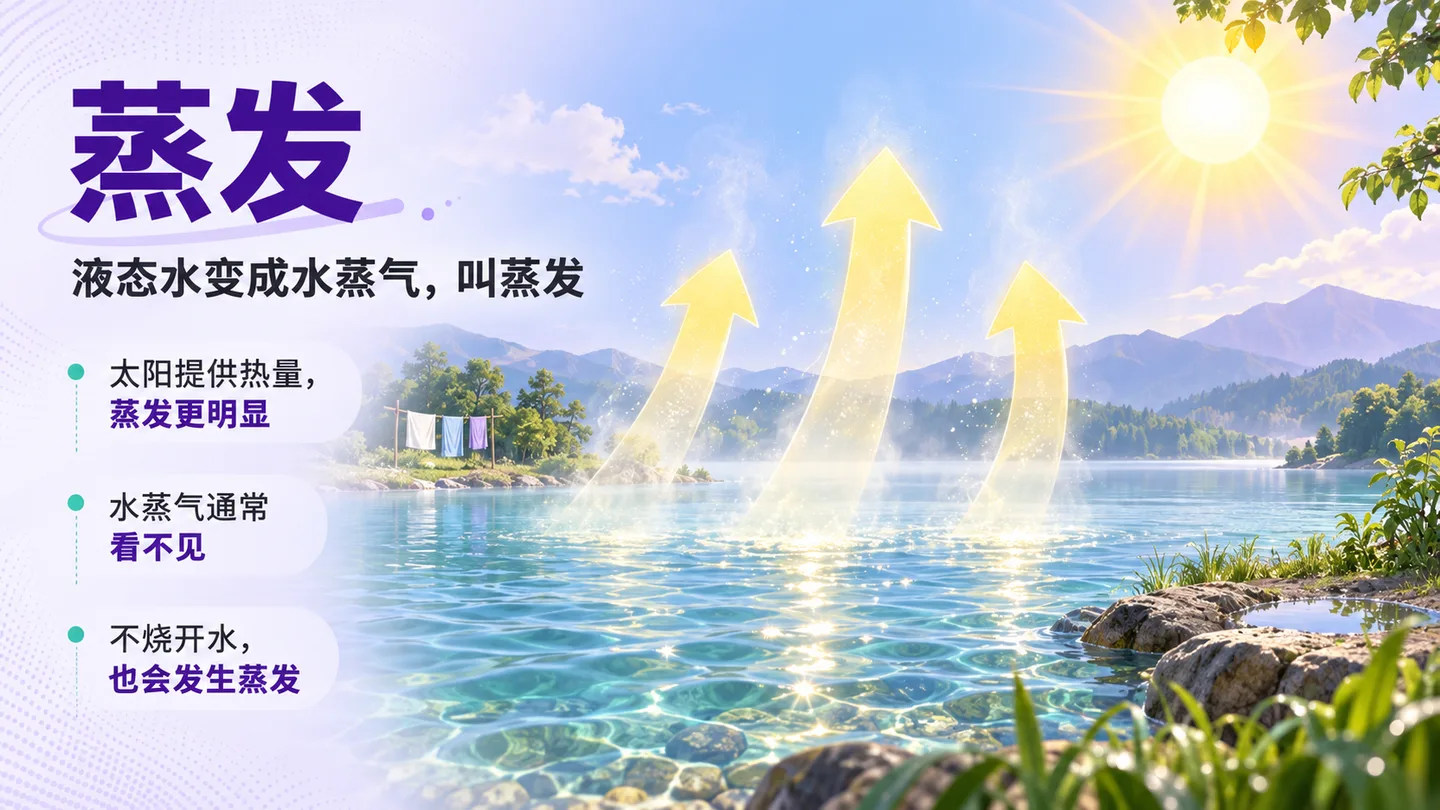 一滴水的旅行 · 水循环课件，第 3 页：从可观察的现象进入